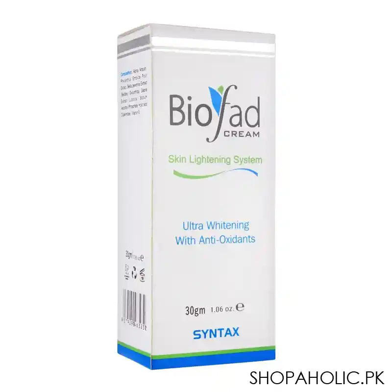 Biofad Skin Lightening System Cream, Ultra Whitening With Anti-Oxidants, 30g - Main Image