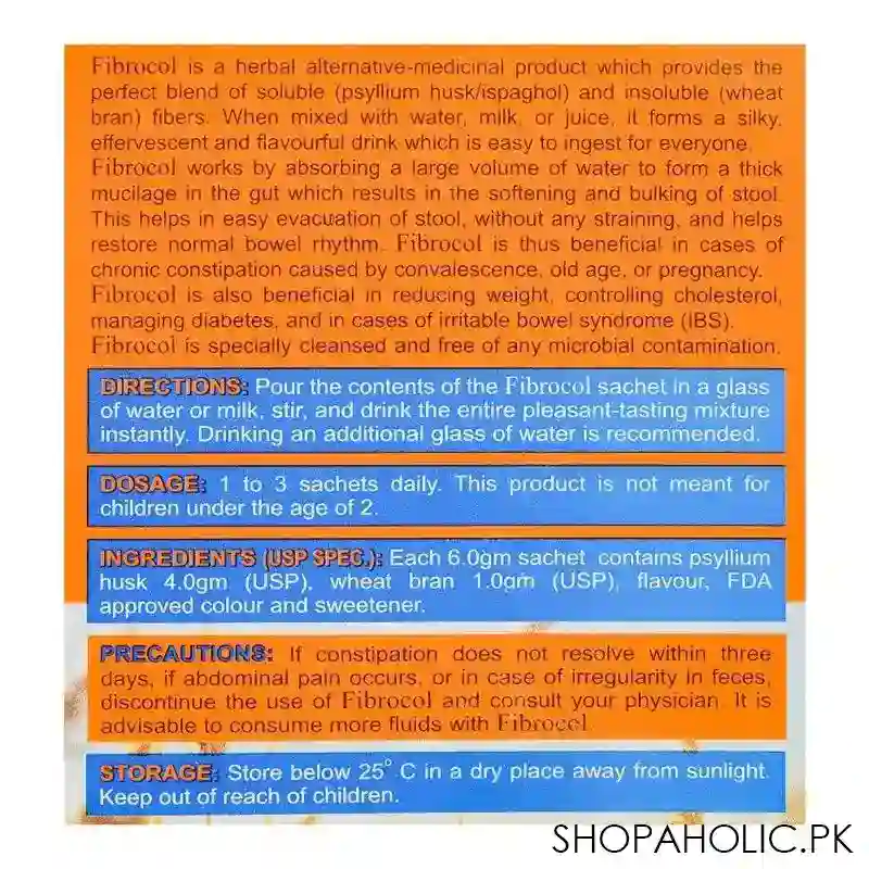 biogenics fibrocol orange sachet, 10 pack image4