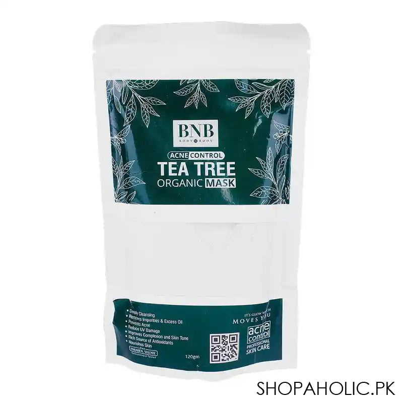 BNB Acne Control Tea Tree Organic Mask, Paraben & Sulphate Free, 120g - Image 3