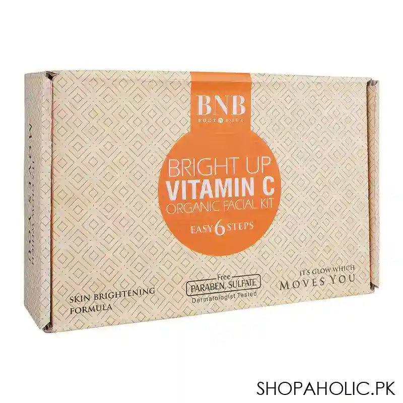 BNB Bright Up Vitamin C 6 Steps Organic Facial Kit, Paraben and Sulfate Free, 6-Packs - Image 2