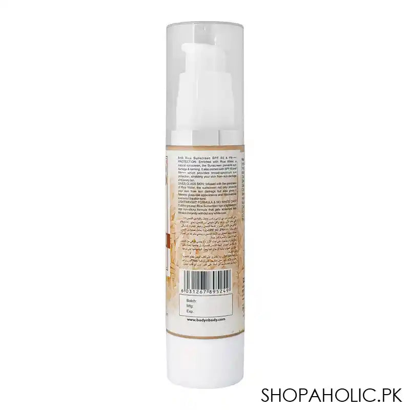 BNB Organic Rice Sunscreen SPF60 Serum, 50ml - Image 2