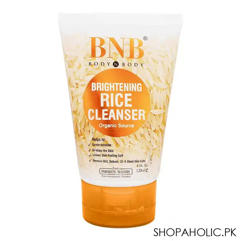 BNB Organic Source Brightening Rice Cleanser, Paraben and Sulfate Free, Dermatologist-Tested, 120ml - Main Image