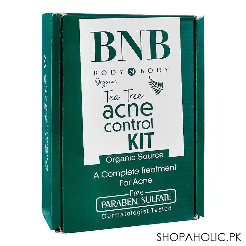 BNB Organic Tea Tree Acne Control Kit, Serum, Face Wash, Gel, Mask - Main Image