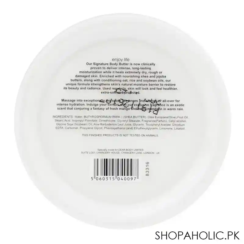 body luxuries enjoy life body butter, 200g image3