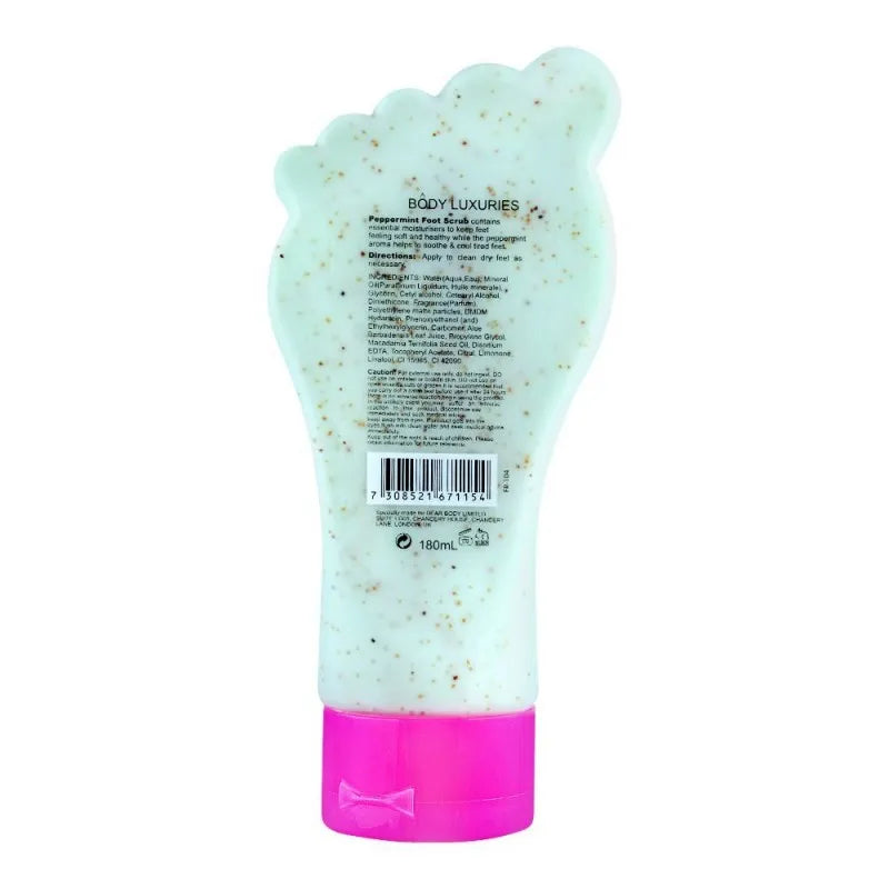 body luxuries mint foot scrub, 180ml image2