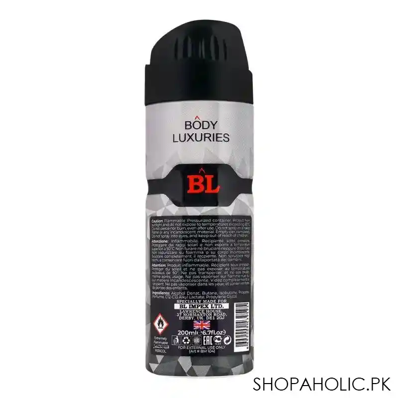 body luxuries the one for him perfumed body spray, 200ml image2