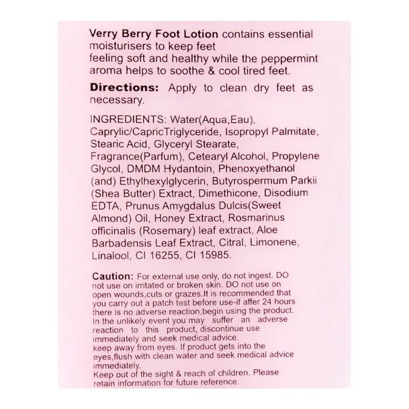 body luxuries very berry foot lotion, 180ml image3