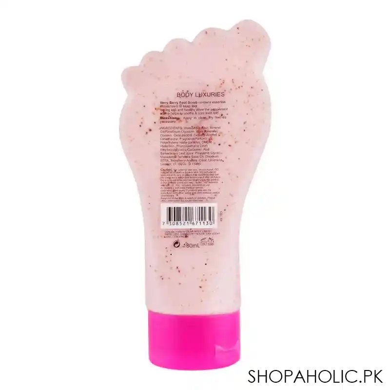 body luxuries very berry foot scrub, 180ml image2