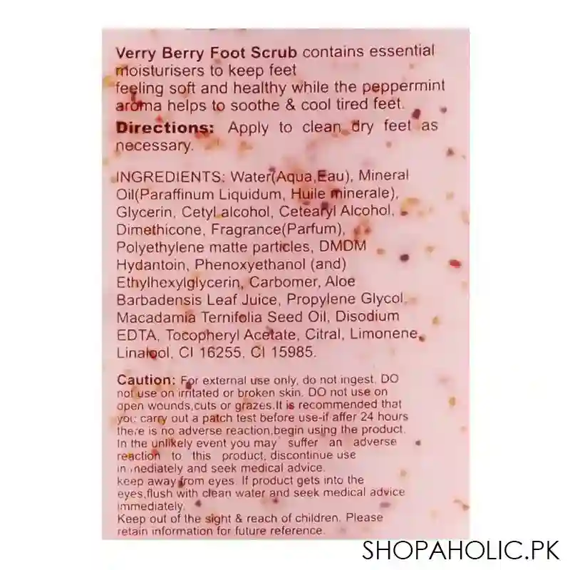 body luxuries very berry foot scrub, 180ml image3