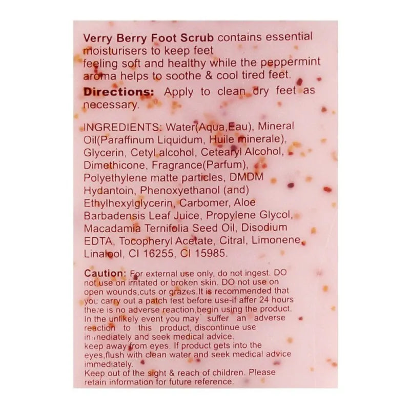 body luxuries very berry foot scrub, 180ml image3