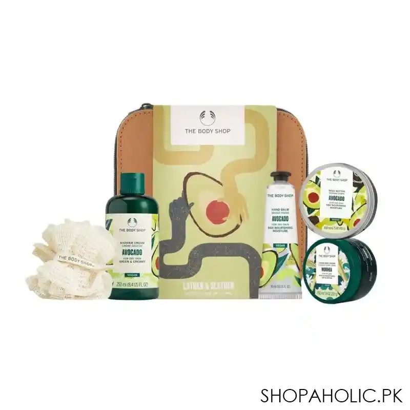 body shop lather & slather avocado big gift set, 17189 main image