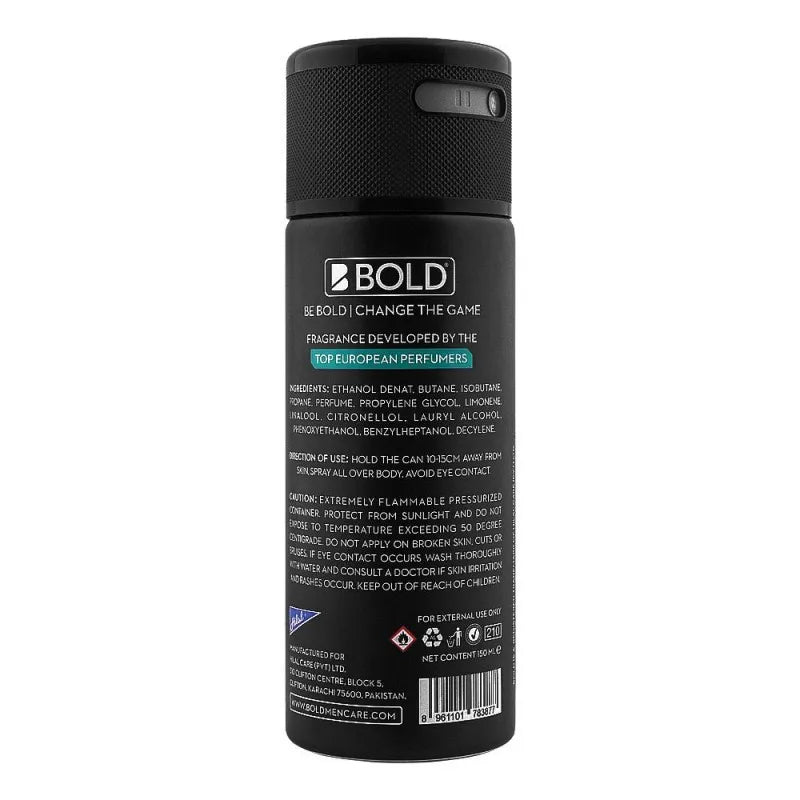 bold maverick long lasting deodorant body spray, for men, 150ml image2