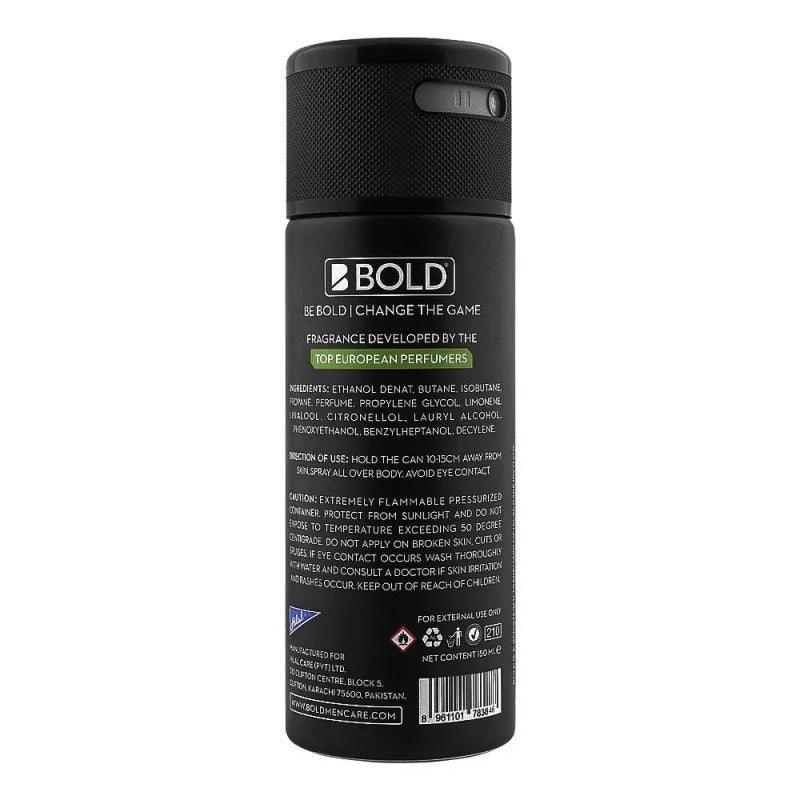 bold neo long lasting deodorant body spray, for men, 150ml image2