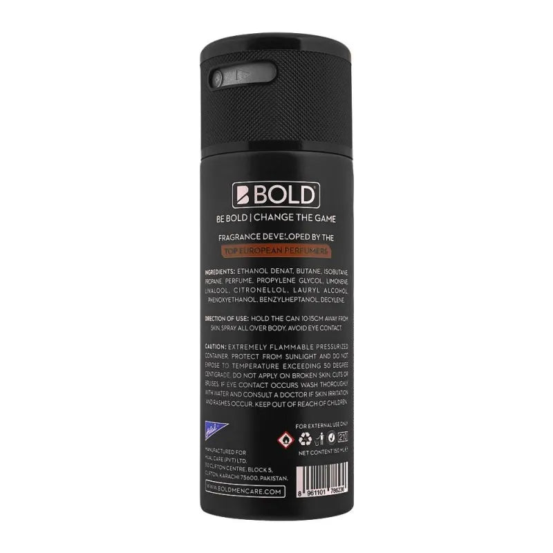 bold party long lasting deodorant body spray, for men, 150ml image2