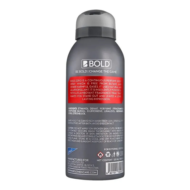 bold zero epic continuous perfume body spray, 120ml, image2