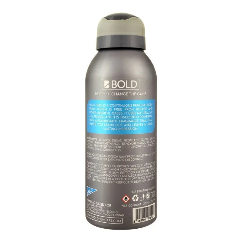 bold zero hero continuous perfume body spray, 120ml image2