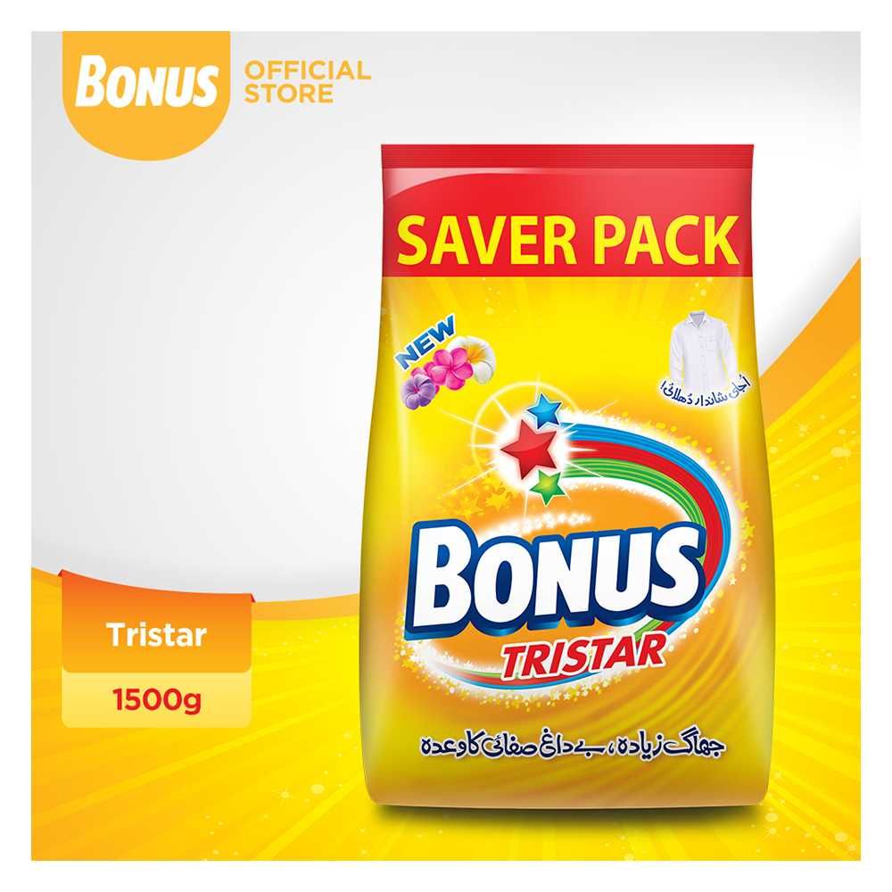 Bonus Tri Star Detergent Powder, 1500g - Main Image