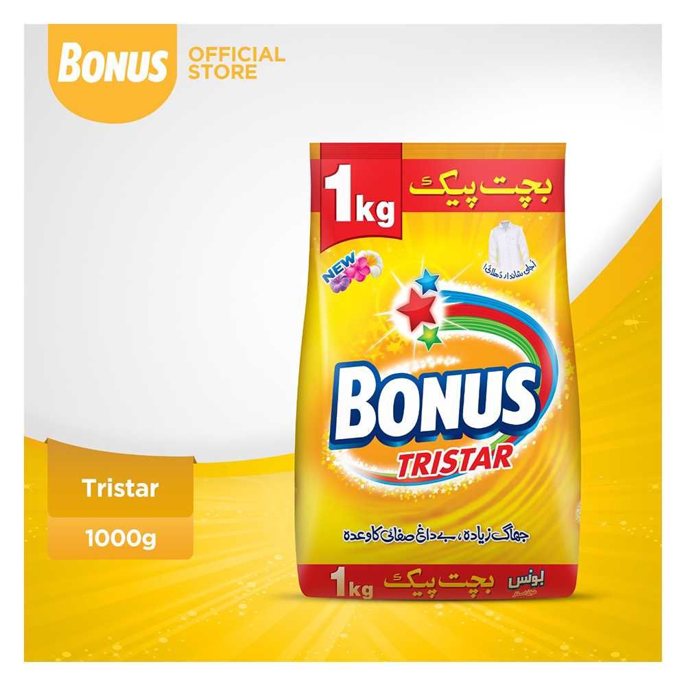 Bonus Tri Star Detergent Powder, 1000g - Main Image