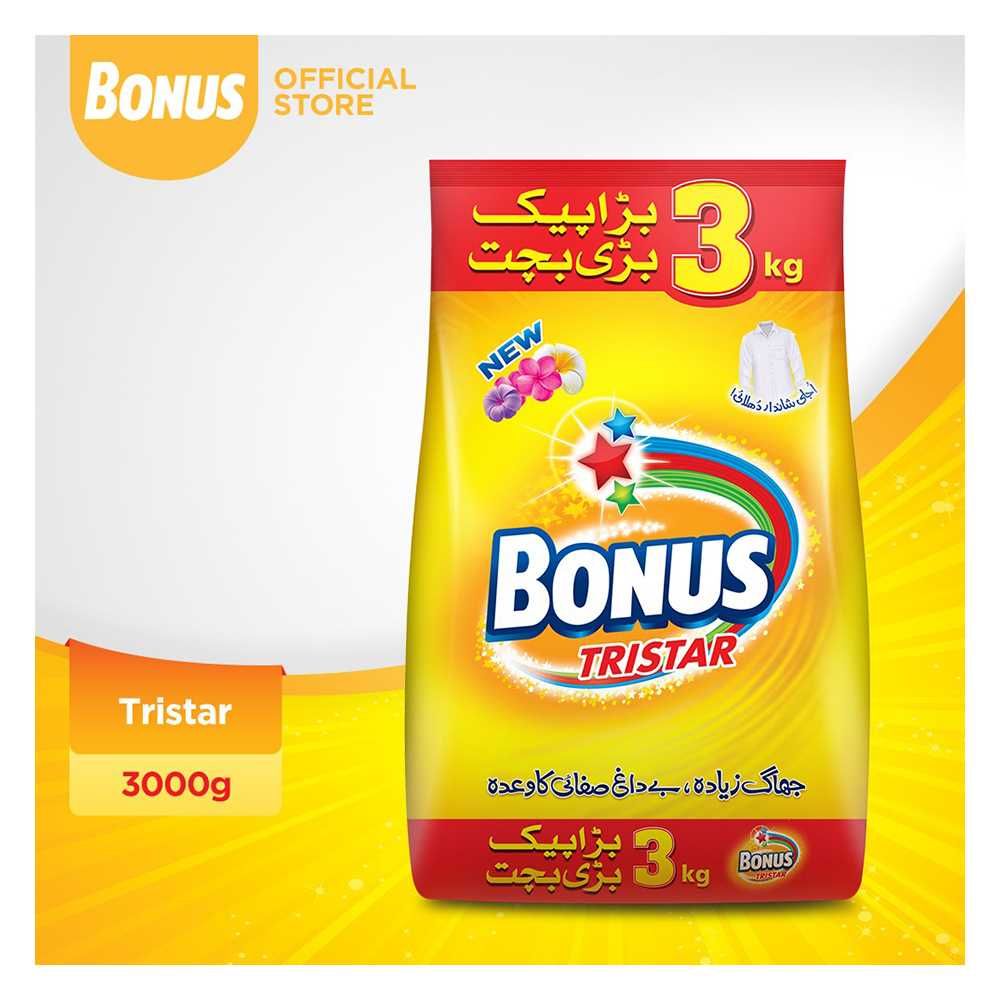 Bonus Tri Star Washing Powder, 3KG - Main Image