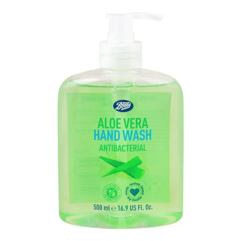 boots aloe vera antibacterial hand wash, 500ml main image