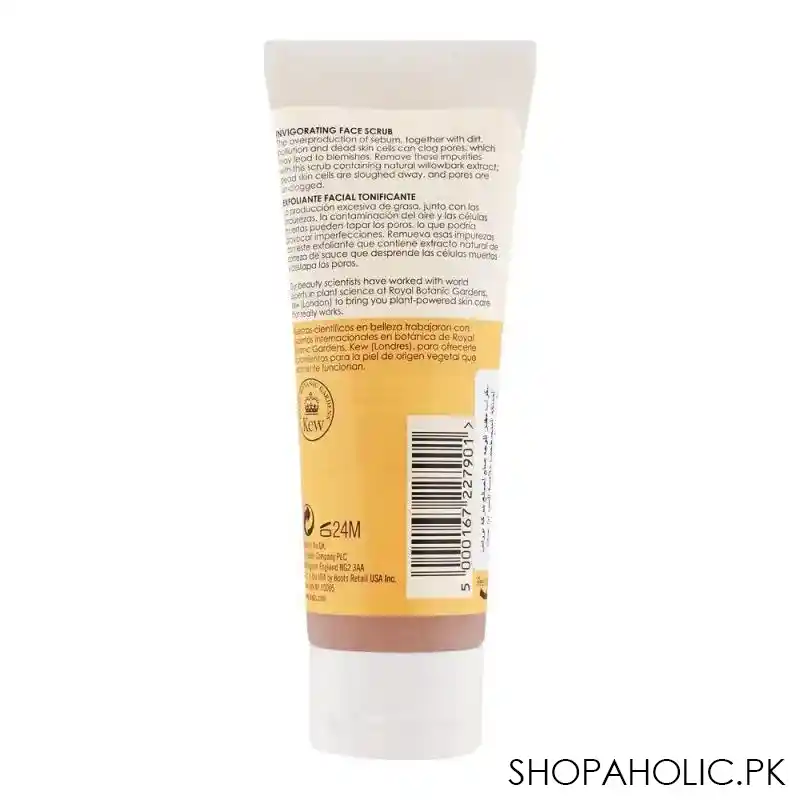 boots botanics shine away with willow bark invigorating face scrub, for oily & combination skin, 75ml image2