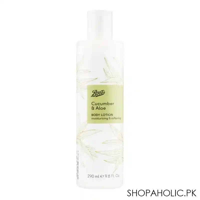 boots cucumber & aloe moisturising & softening body lotion, 290ml main image