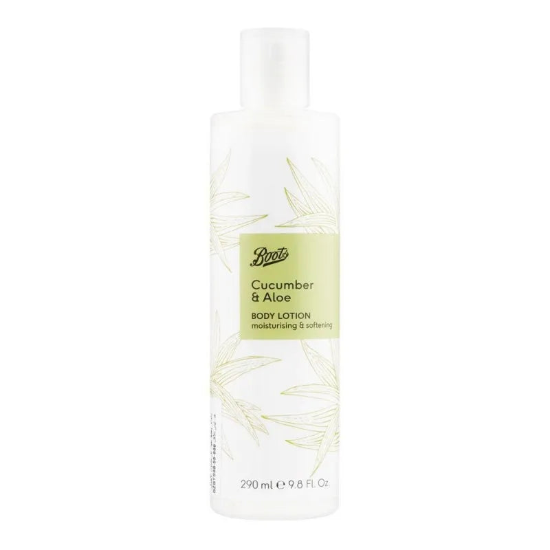 boots cucumber & aloe moisturising & softening body lotion, 290ml main image