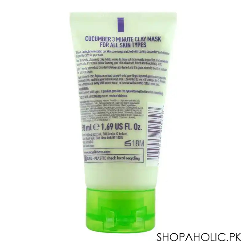 Boots Cucumber Clay Mask, 50ml - Image 3