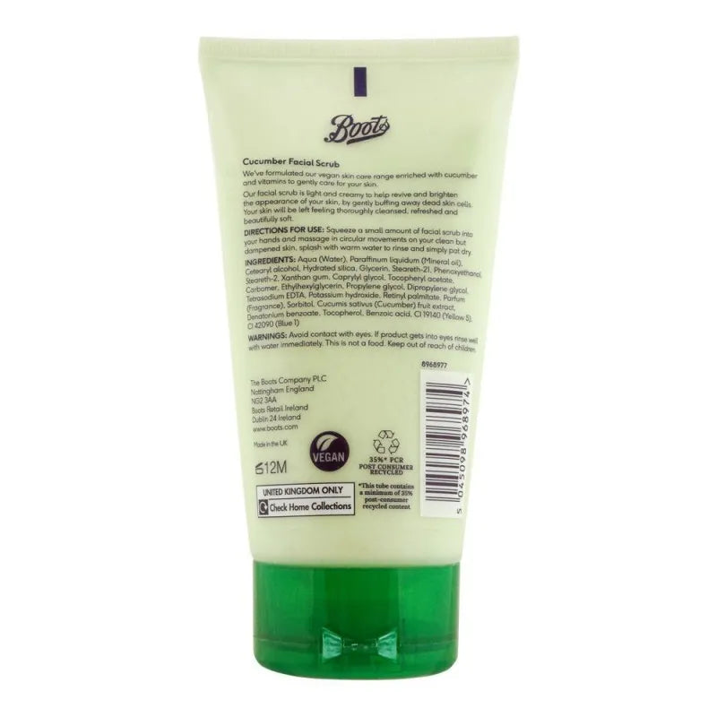 boots cucumber facial scrub, 150ml image2