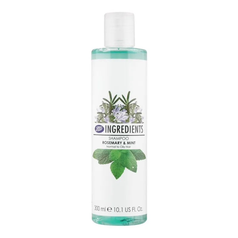 boots ingredients rosemary & mint shampoo, normal to oily hair, 300ml main image