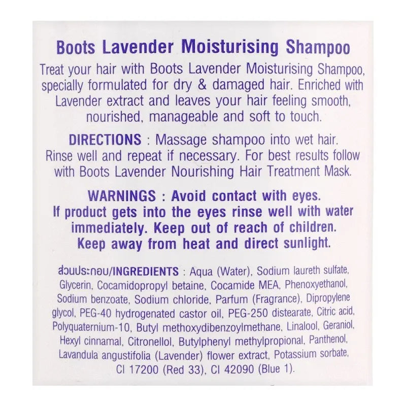 boots lavender moisturizing shampoo, 1000ml image3