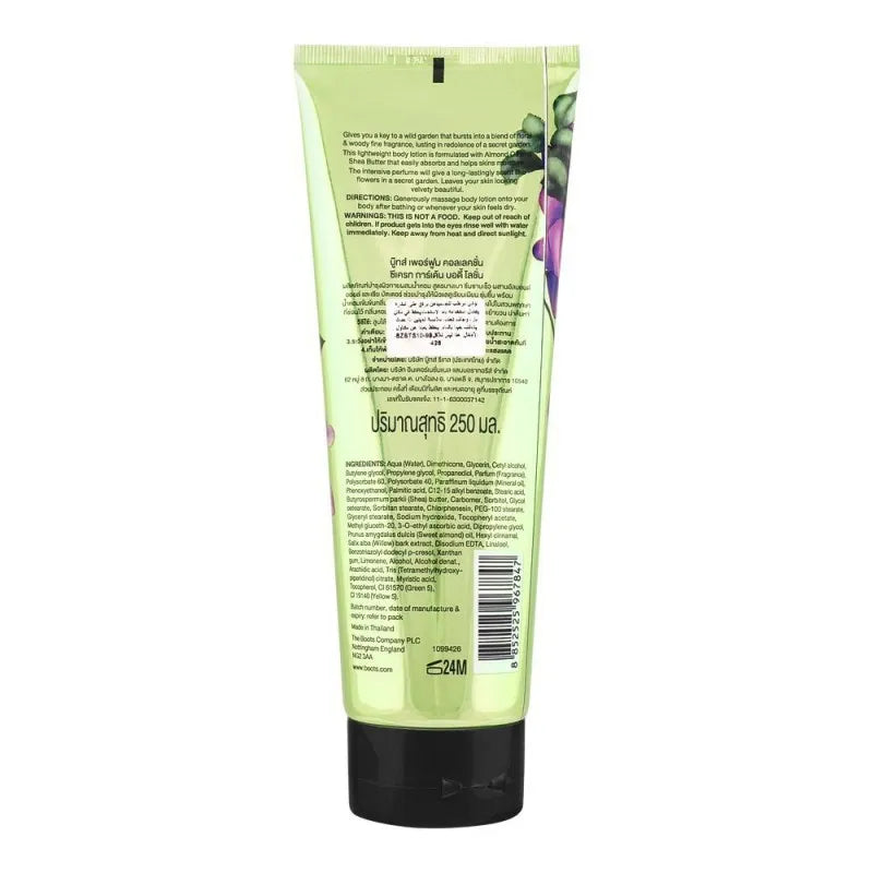 boots secret garden body lotion, for dry skin, 250ml image2