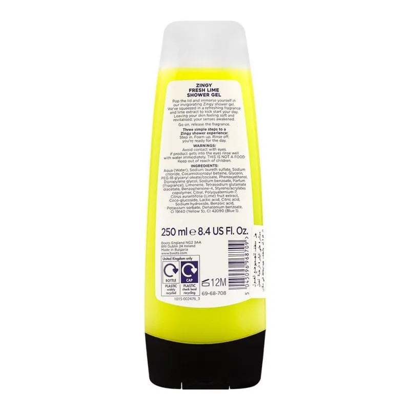 boots zingy fresh lime shower gel, 250ml image2