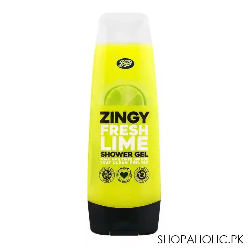 boots zingy fresh lime shower gel, 250ml main image