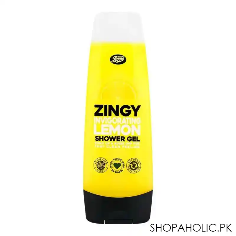 boots zingy invigorating lemon shower gel, 250ml main image