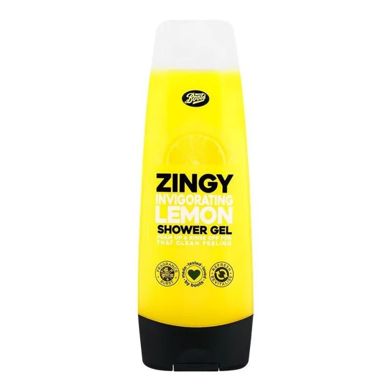 boots zingy invigorating lemon shower gel, 250ml main image