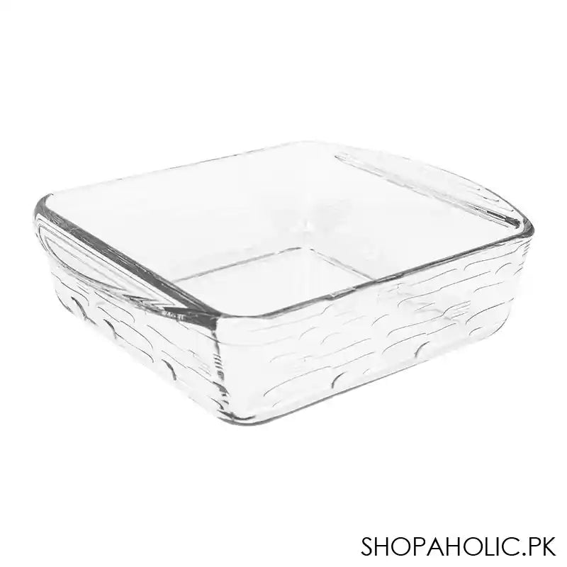 Borcam Midi Square Tray, Ovenware, Glassware & Dishware, 8.27 X 6.46 Inches, 59914 - Main Image