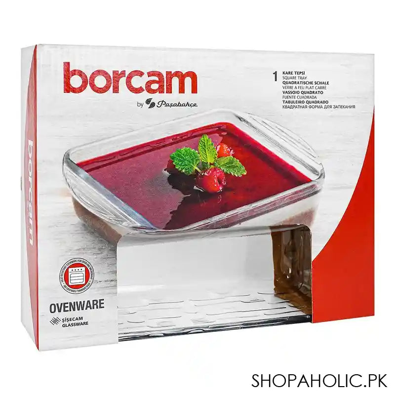 Borcam Midi Square Tray, Ovenware, Glassware & Dishware, 8.27 X 6.46 Inches, 59914 - Image 5