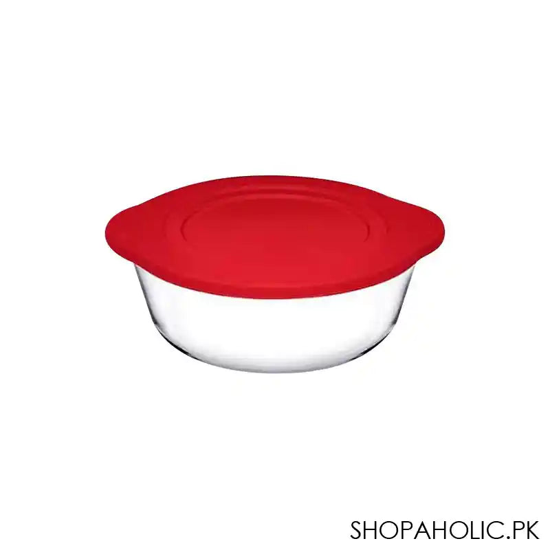 Borcam Round Tray With Cover, Ovenware, Glassware & Dishware, 9.31 X 7.48 Inches, 59123-07 - Main Image