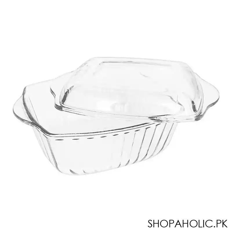 Borcam Square Casserole Bowl With Cover, Ovenware, Glassware & Dishware, 11.12 X 12.5 Inches, 59029 - Main Image