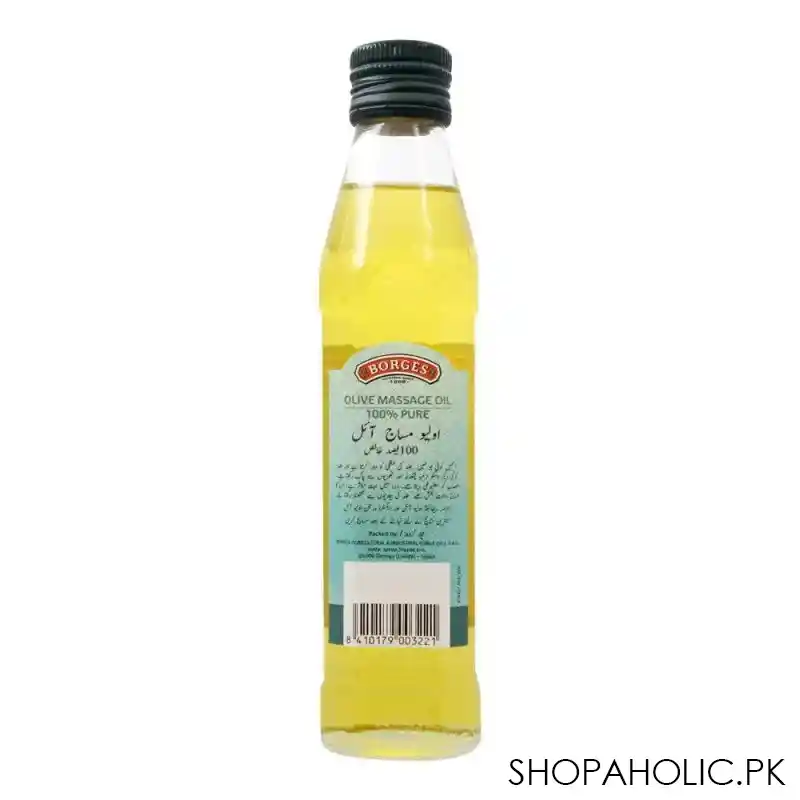 borges olive massage 100% pure oil, 250ml image2