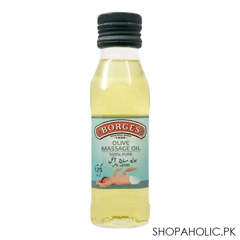 borges olive massage oil, 125ml main image