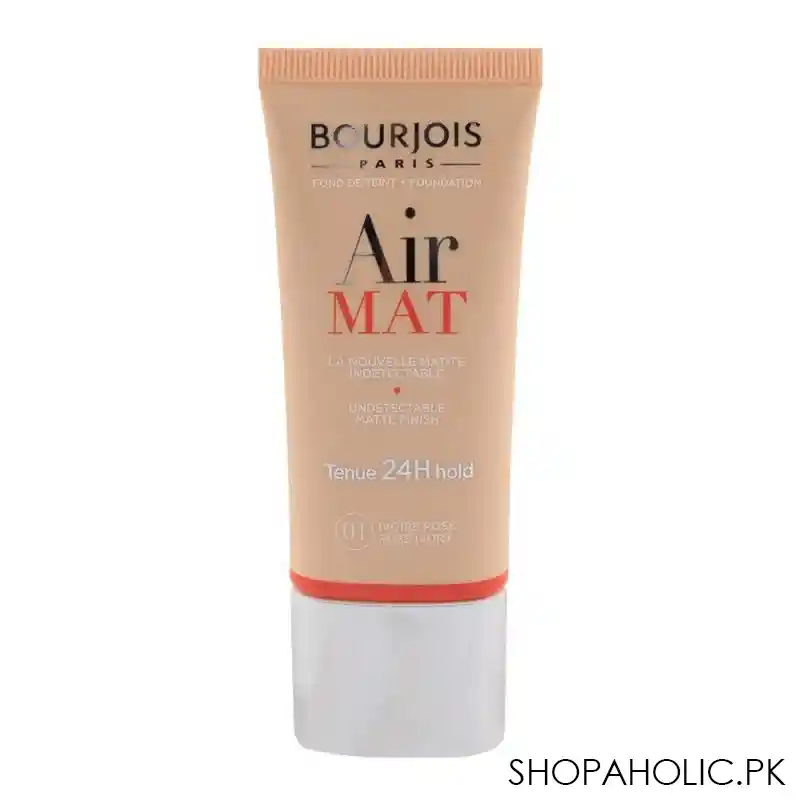 bourjois air mat foundation, 01 rose ivory, 30ml main image