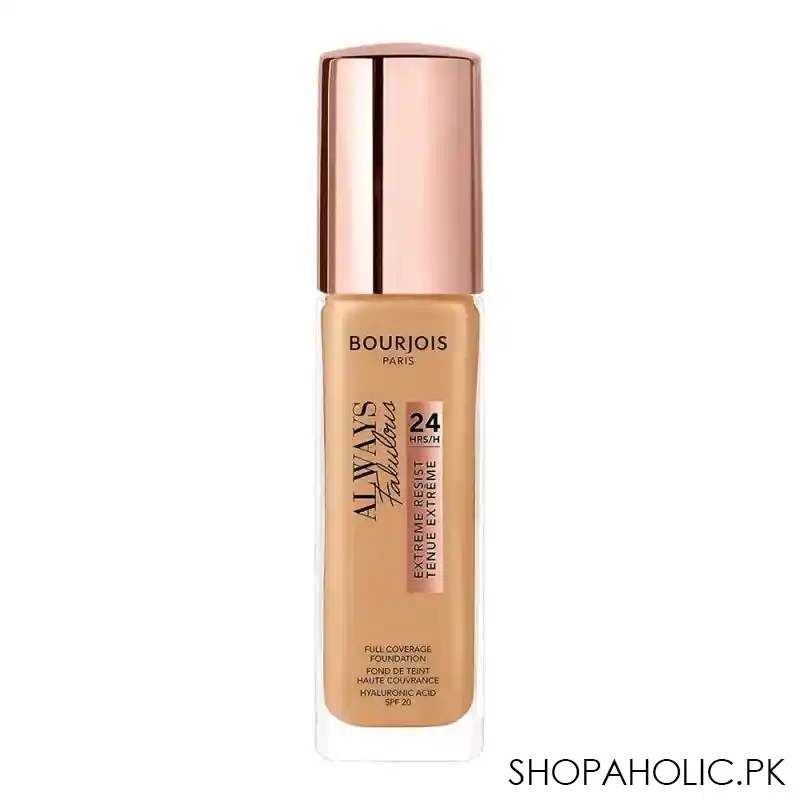 bourjois always fabulous 24h extreme resist full coverage foundation, 410 golden beige image2