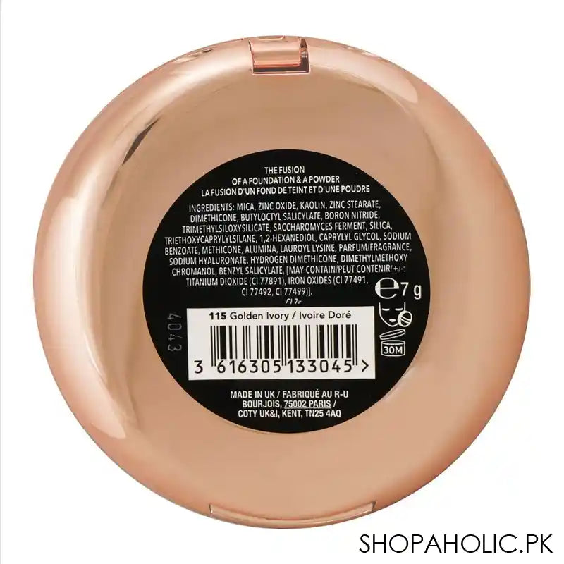 Bourjois Always Fabulous Powder Foundation, SPF 20, 24 Hours Lasting, 115 Golden Ivory - Image 4