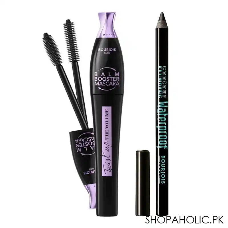 Bourjois Favorites Kit, Twist Up Mascara + Waterproof Eyeliner + Long Lasting Matte Lipstick, 3-Pieces - Image 2