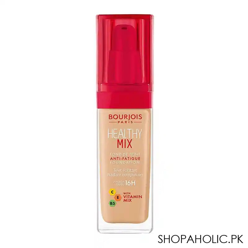 Bourjois Healthy Mix Anti-Fatigue Foundation, 55.5 Honey, 30ml - Image 3