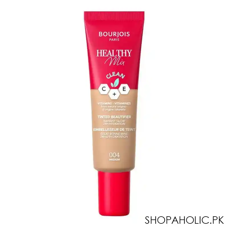 bourjois healthy mix clean c + e tinted beautifier, 004, medium main image