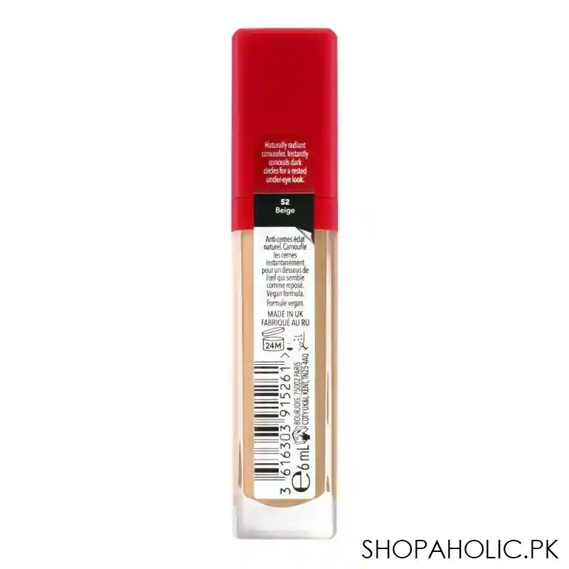 bourjois healthy mix clean & vegan anti fatigue concealer, 52 beige, 6ml image2