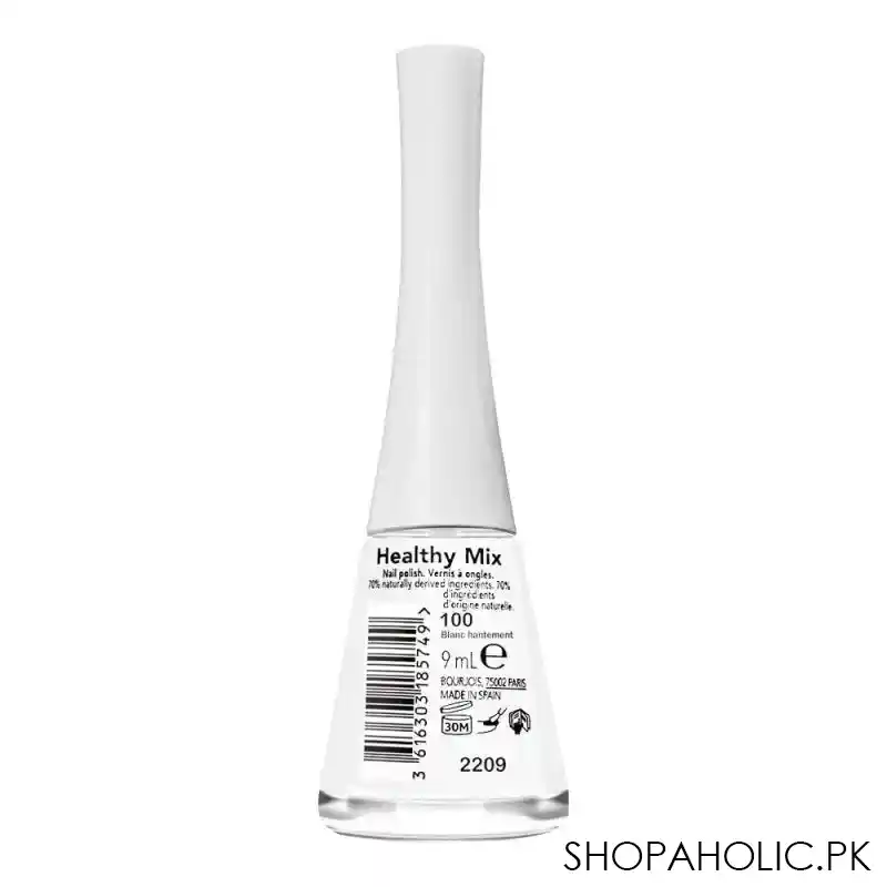 bourjois healthy mix nail polish, 100, blanc hantement, 9ml image2